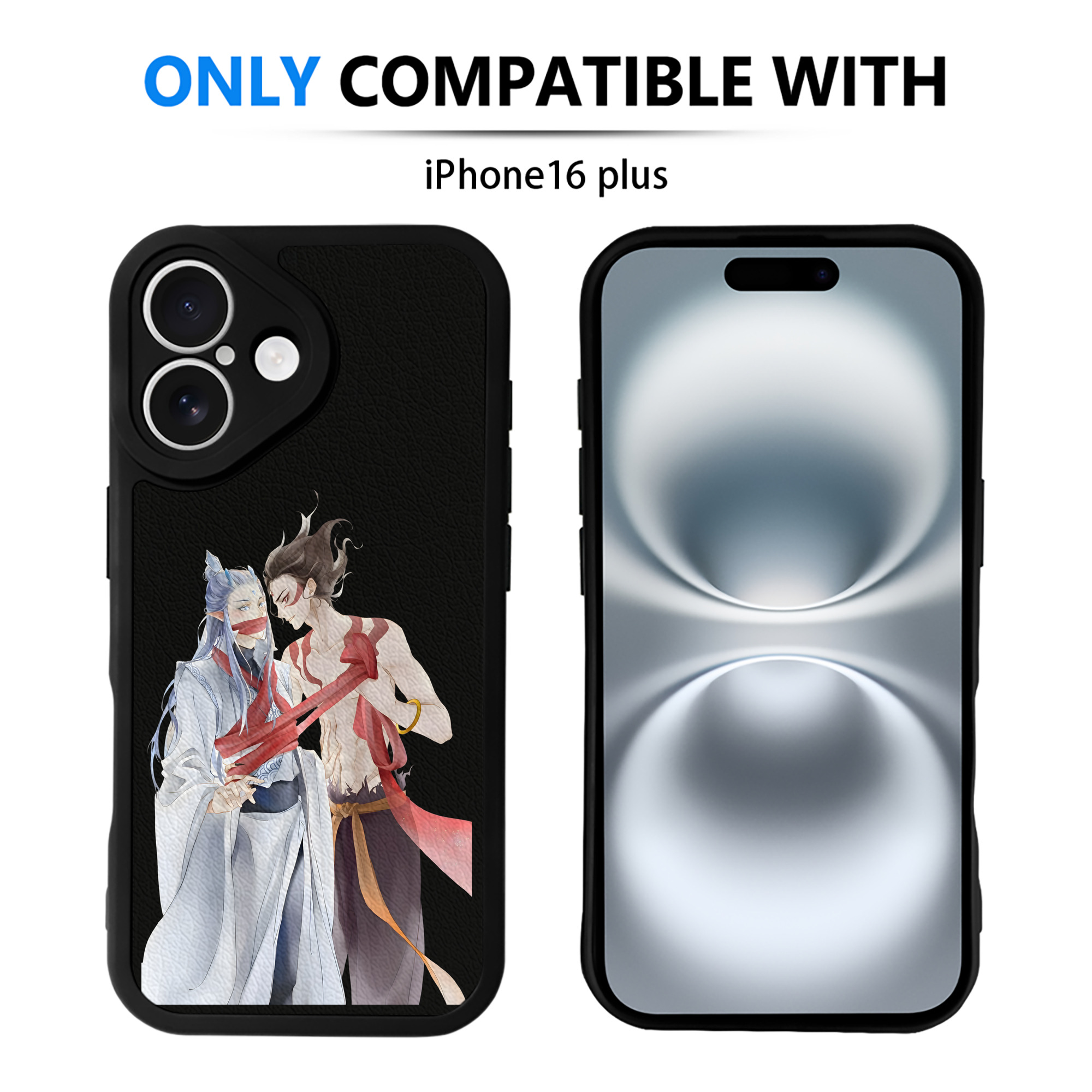 （画像用） Ne Zha 2 ナタ 魔童の大暴れ 【iPhone 16シリーズ対応】シリコンスマホケース（レザー調） 材質：シリコン
